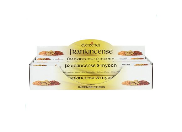 6 Packs of Elements Frankincense and Myrrh Incense Sticks STOCK DUE SOON