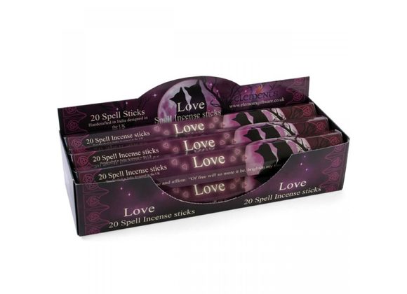 6 Packs of Love Spell Incense Sticks by Lisa Parker STOCK DUE 30/12/21