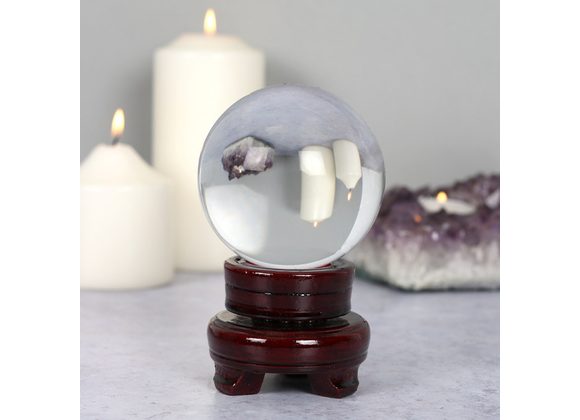 8cm Crystal Ball with Base STOCK DUE 30/11/21