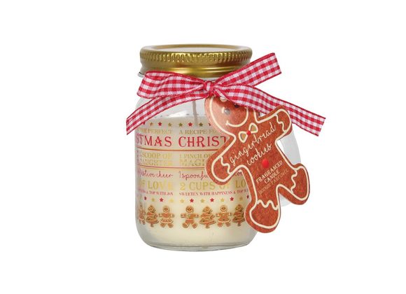 9cm Gingerbread Cookies Mason Jar Candle STOCK DUE 29/10/21