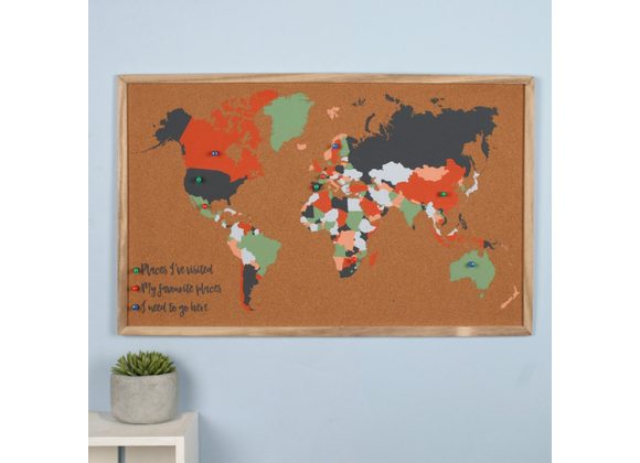 Adventure Awaits Cork Board Map