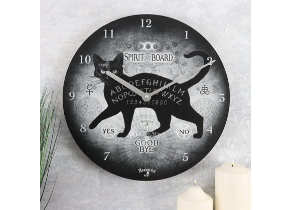 Alchemy Black Cat Spirit Board Clock