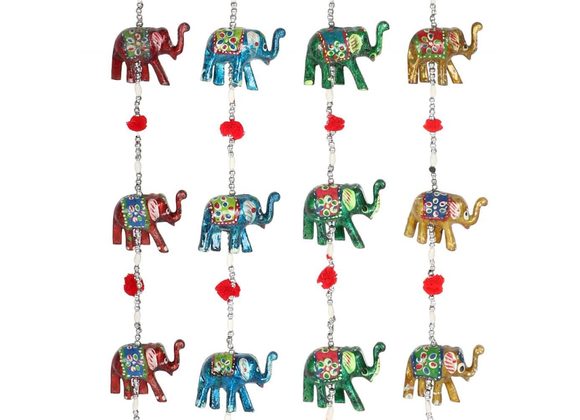 Assorted Hanging Elephant Decoration with Bell