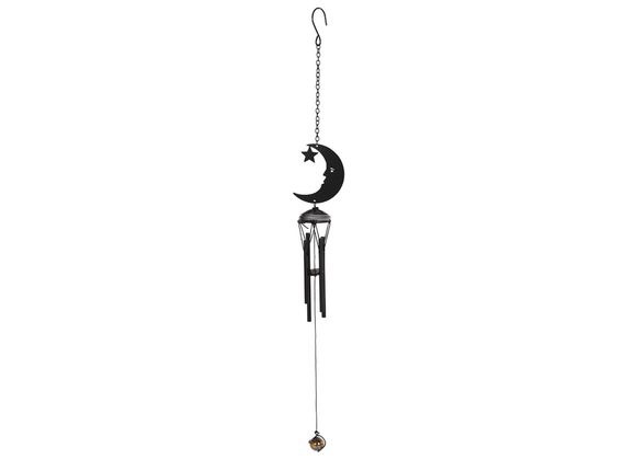 Black Crescent Moon Cut Out Windchime