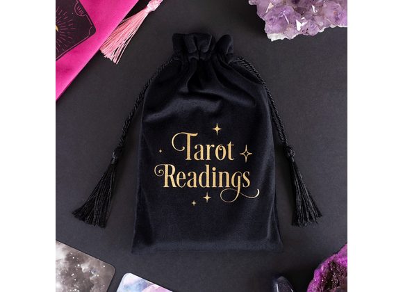 Black Tarot Readings Drawstring Pouch