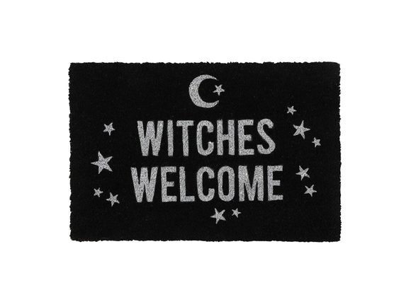 Black Witches Welcome Door Mat STOCK DUE 24/2/22