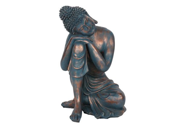 Blue Hands on Knee Buddha