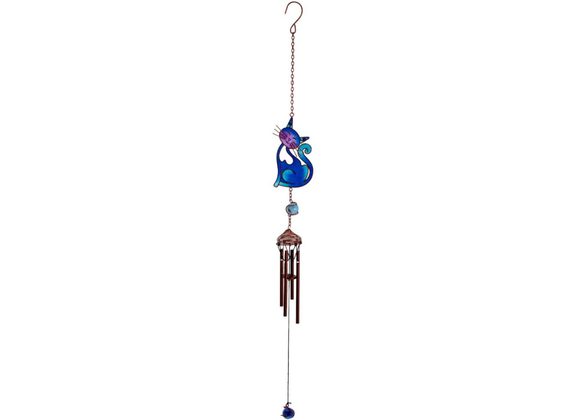 Blue Slinky Cat Windchime STOCK DUE 28/2/22