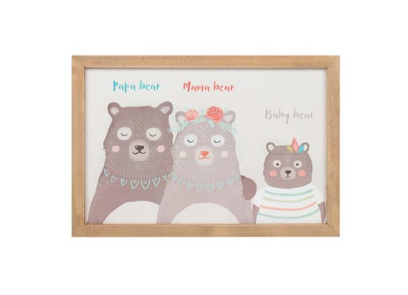 Boho Bear Family Framed Art