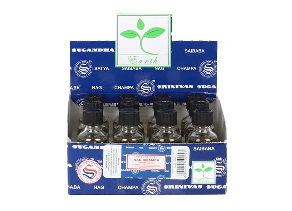 Box of 12 Nag Champa Fragrance Oils by Satya RRP £95.99