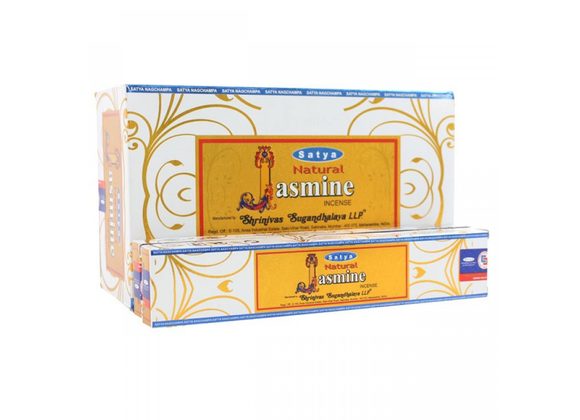 Box of 12 Packs of Natural Jasmine Incense Sticks by Satya