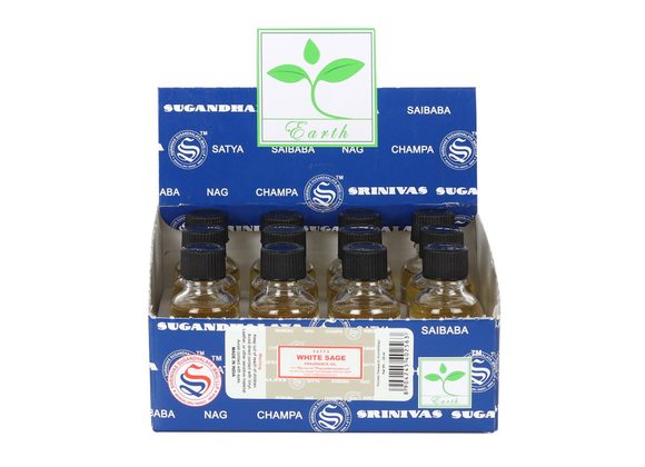 Box of 12 White Sage Fragrance Oils by Satya RRP £82.99