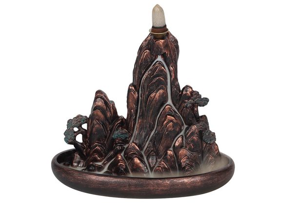 Bronze Effect Island Backflow Incense Burner