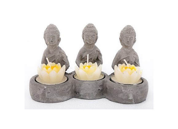 Buddha and Lotus Tealight Candle Holder