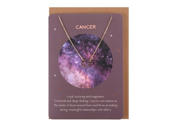 Cancer Zodiac Necklace Card