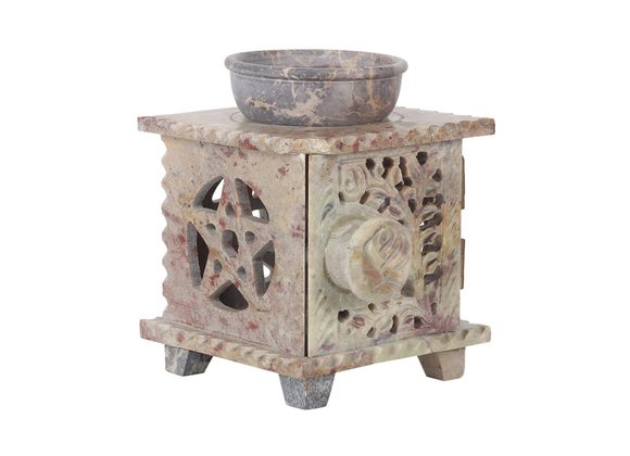 Carved Rose Soapstone Oil Burner RRP £16.99 STOCK DUE 10/11/21