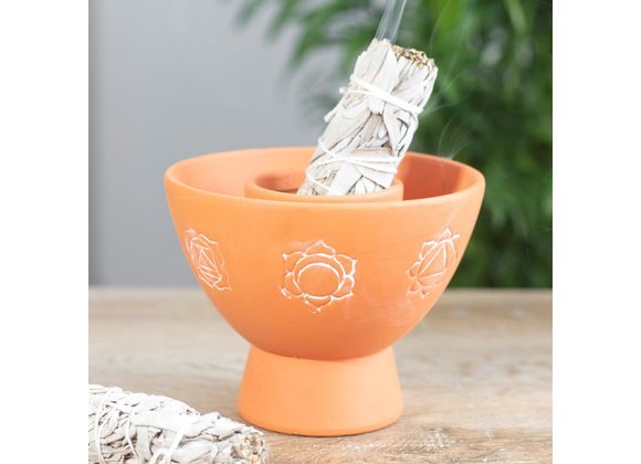 Chakras Terracotta Smudge Bowl