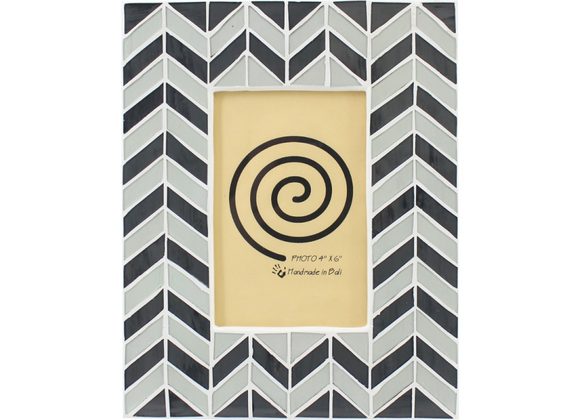 Chevron Pattern Monochrome Photo Frame