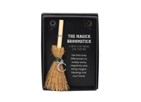 Crescent Moon Mini Magick Broomstick STOCK DUE 28/2/22