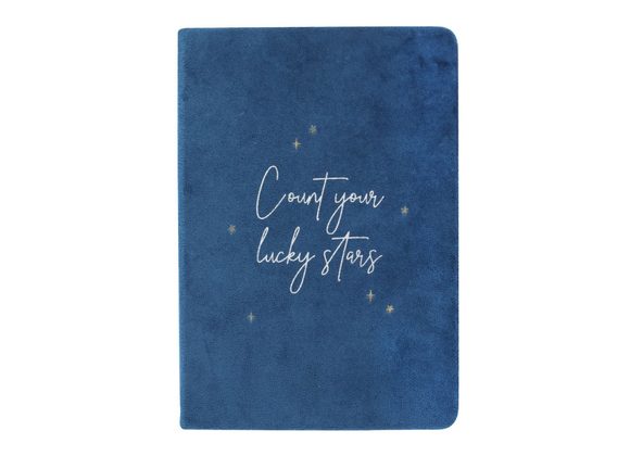 Crescent Moon Velvet Notebook