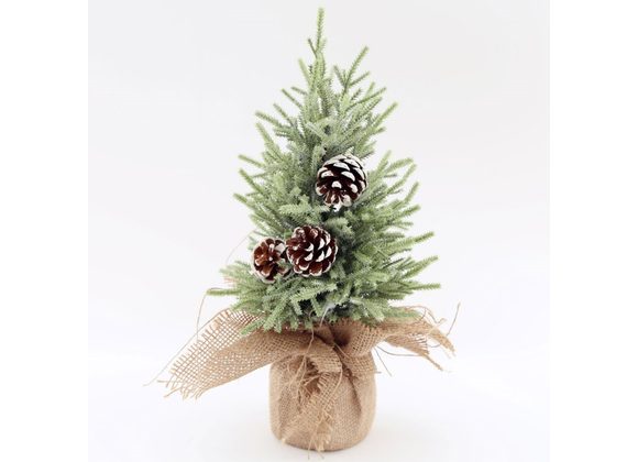 40cm Faux Fir Tree with Pine Cones STOCK DUE 15/11/21