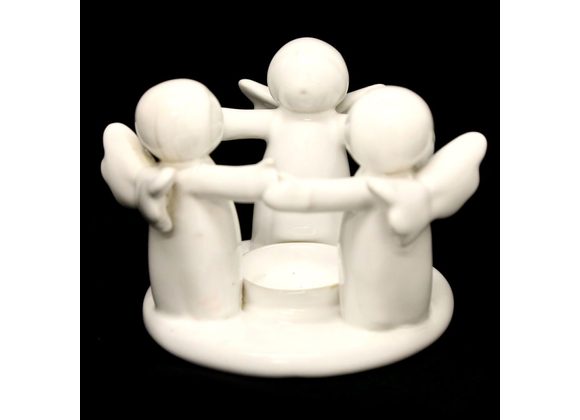 Stoneware Angel Tealight Holder STOCK DUE 29/11/21