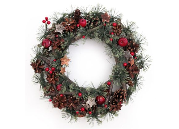 38cm Pinecone and Berry Wreath RRP £39.99 STOCK DUE 15/11/21