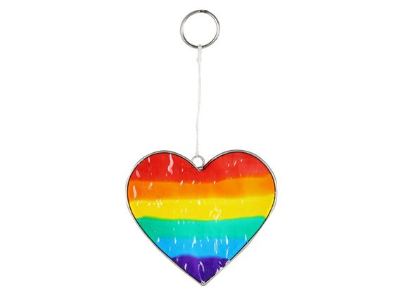 Rainbow Heart Suncatcher