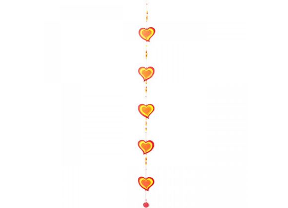 Red/Yellow String Of Hearts