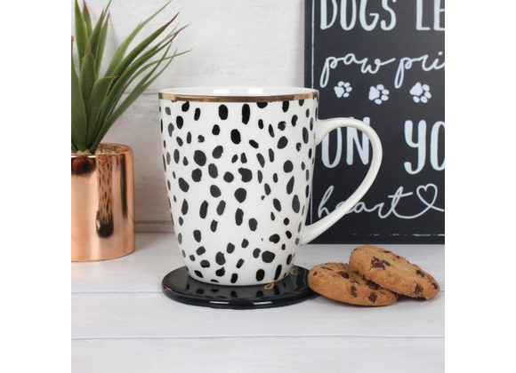 Dotty Dog Lady Mug and Coaster Set