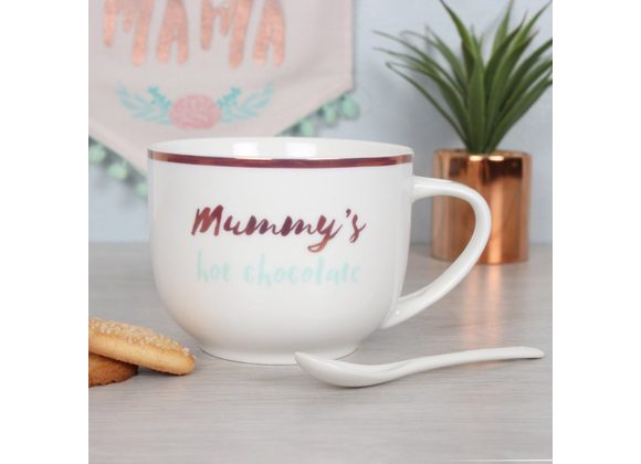 Mummy's Hot Chocolate Mug & Spoon Set STOCK DUE SOON