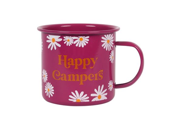 Happy Campers Daisy Enamel Mug STOCK DUE SOON