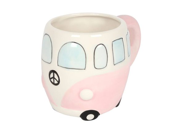 Pink Campervan Mug STOCK DUE 20/3/22