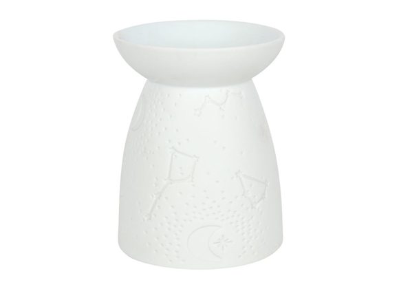 White Ceramic Constellation Oil Burner STOCK DUE 28/2/22