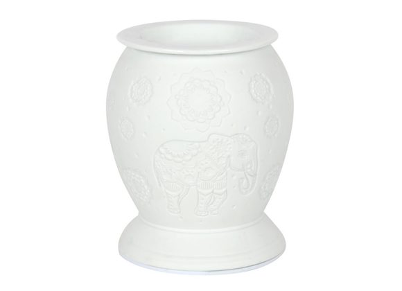 Elephant White Ceramic Electric Oil Burner RRP £29.99 STOCK DUE 28/2/22