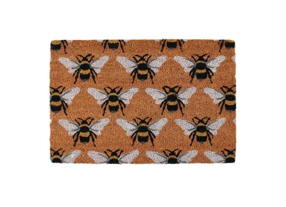 Bee Print Natural Doormat STOCK DUE 24/2/22