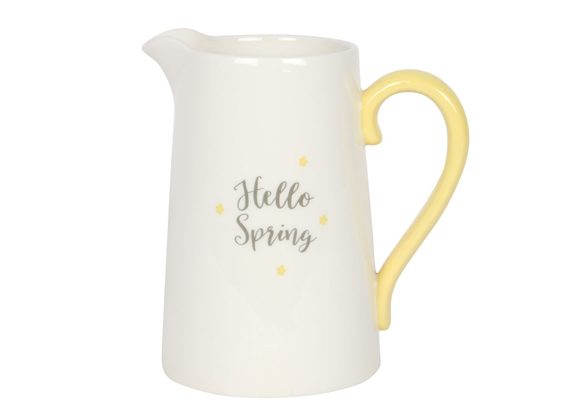 17cm Hello Spring Ceramic Flower Jug STOCK DUE 30/1/22