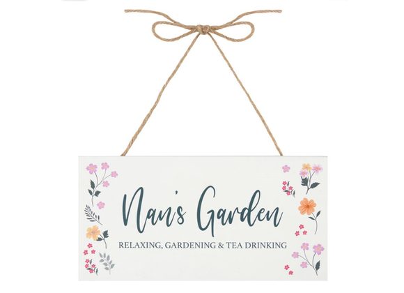 Botanical Nan's Garden Hanging Sign STOCK DUE 30/1/22