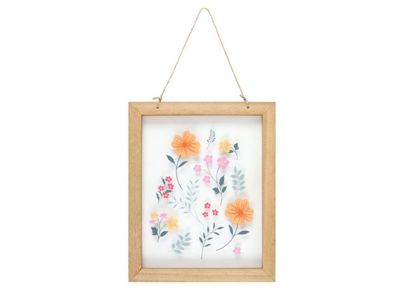 Botanical Printed Glass Wall Hanging STOCK DUE 30/1/22