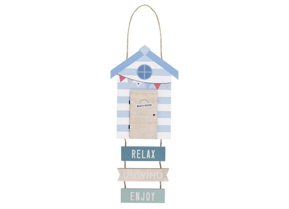 Relax, Unwind, Enjoy Beach Hut Sign STOCK DUE 28/2/22