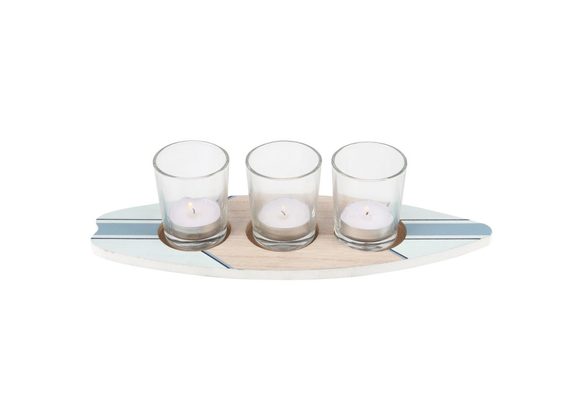 Surfboard Triple Tealight Holder STOCK DUE 28/2/22