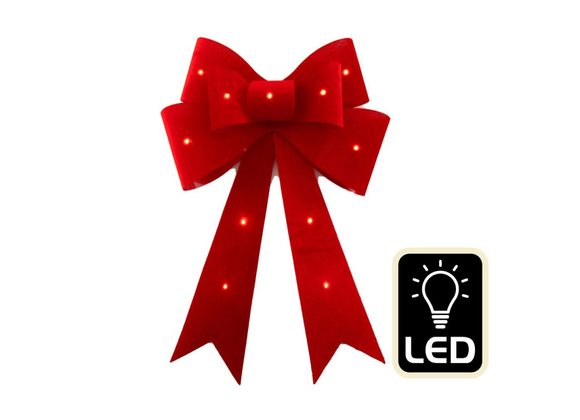 60cm Red Bow with LED Lights RRP £29.99 STOCK DUE SOON