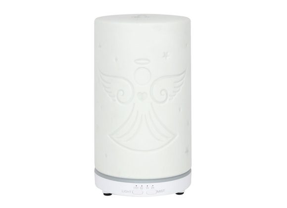 White Ceramic Guardian Angel Electric Aroma Diffuser RRP £34.99 STOCK DUE 28/2/22