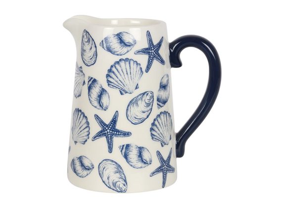 17cm Seashell Ceramic Flower Jug STOCK DUE 30/3/22