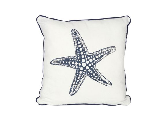 35cm Square Starfish Cushion STOCK DUE 30/4/22