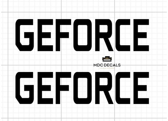 Geforce Gaming x2 Custom Replacement Decals