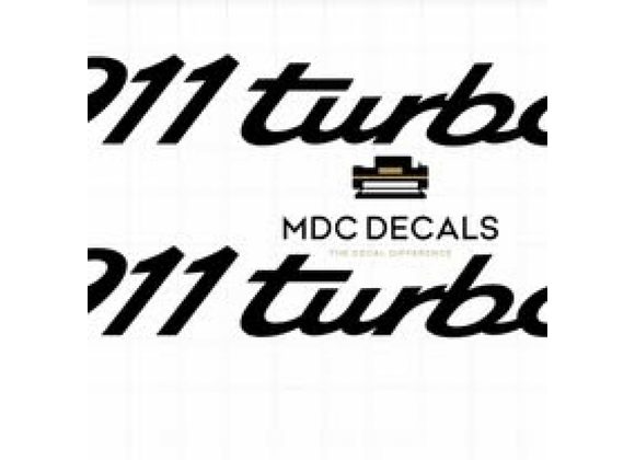 Porsche 911 Turbo Decal/Stickers x2 Custom Replacement