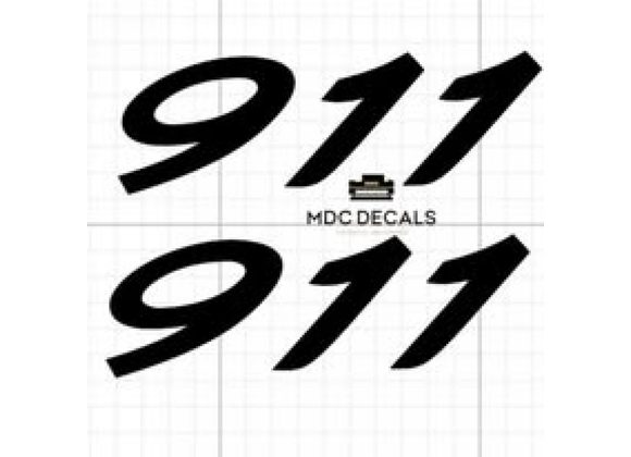 Porsche 911 Decal/Stickers x2 Custom Replacement