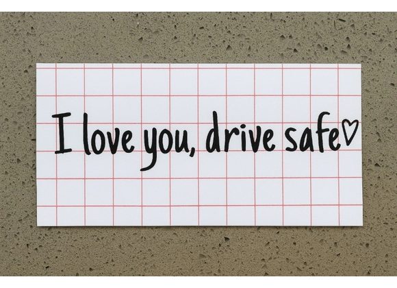  I love you, drive safe decal/stickers x2