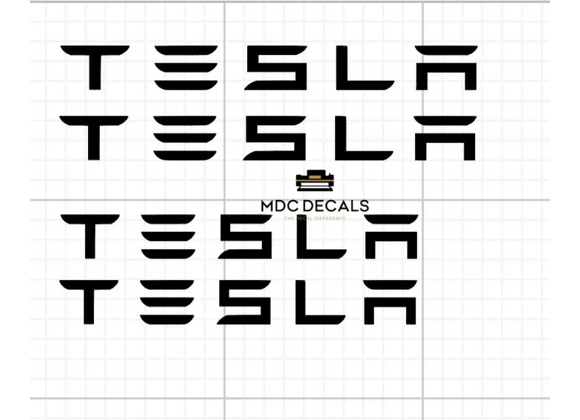 Tesla Caliper x4  Custom Replacement Vinyl Decals